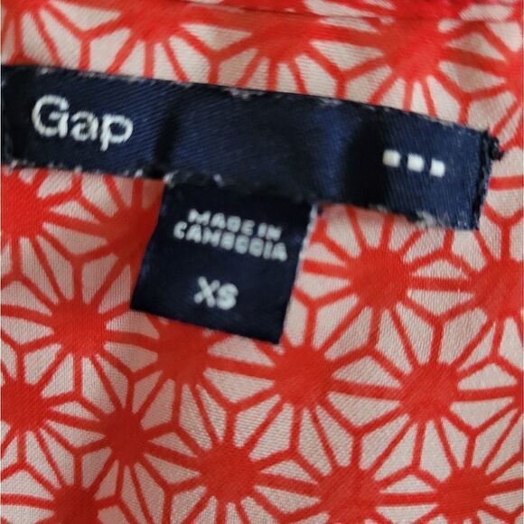 Gap Sleeveless Blouse Women's XS red & white Pre-owned - Picture 3 of 6